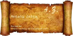 Antaly Zella névjegykártya